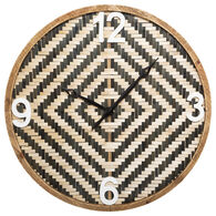 Rel&oacute;gio de parede em bambu 63cm