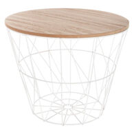 Mesa de apoio KUMI branca 38cm