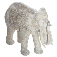 Estatueta decorativa elefante branco