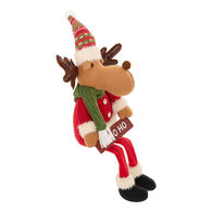 Figura Rena com placa ho ho ho 64cm