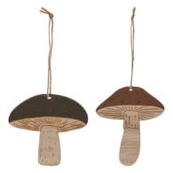 Conjunto de 2 pendurantes cogumelo 12cm,  Conjunto de 2 pendurantes cogumelo 12cm