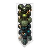 Conjunto de 18 bolas decorativas verde,  Conjunto de 18 bolas decorativas verde