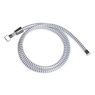 Mangueira chuveiro flex&iacute;vel branco e prateado 200cm