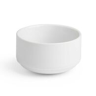 Ta&ccedil;a redonda branca em porcelana 300ml