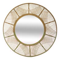Espelho de parede INA bege bambu 90cm,  Espelho de parede INA bege bambu 90cm