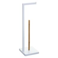 Porta rolos wc bambu NATUREO branco,  Porta rolos wc bambu NATUREO branco