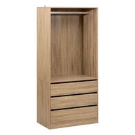 Roupeiro com 3 gavetas em mdf DOLO,  Roupeiro com 3 gavetas em mdf DOLO