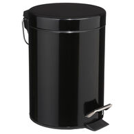 Balde wc preto metal 3l