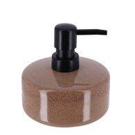 Doseador de sabonete l&iacute;quido em cer&acirc;mica taupe 400ml