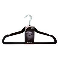 Conjunto de 8 cabides pretos antiderrapante,  Conjunto de 8 cabides pretos antiderrapante