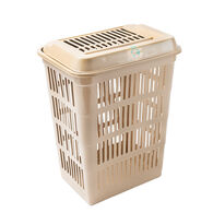 Cesto de roupa wc LAND castanho claro com tampa,  Cesto de roupa wc LAND castanho claro com tampa