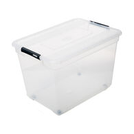 Caixa de arruma&ccedil;&atilde;o SOLUTIONS transparente 80l