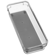 Caixa de arruma&ccedil;&atilde;o com fundo cinza 9x23cm