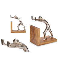 Suporte para livros prateado