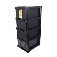 M&oacute;dulo preto com 4 gavetas