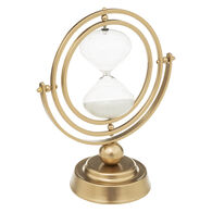 Ampulheta com suporte em metal dourado CARAVANE