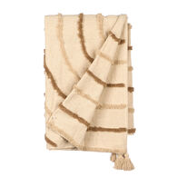 Manta riscas castanho 120x150cm