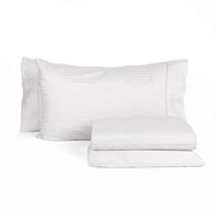 Jogo cama de casal branco em cetim 250x290cm