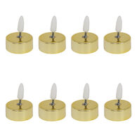 Conjunto de 8 velas led dourado