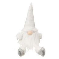 Figura gnomo branco sentado 46cm
