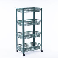 Carrinho de cozinha SAN marino verde com 4 cestos,  Carrinho de cozinha SAN marino verde com 4 cestos