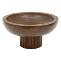 Ta&ccedil;a decorativa HOMY castanha em madeira paulownia 18cm