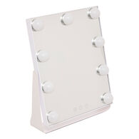 Espelho wc branco com luz led 32cm,  Espelho wc branco com luz led 32cm