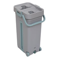 Balde mec&acirc;nico cinza com mopa 5L