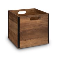 Caixa de arrumação indus castanha em mdf 31x31cm,  Caixa de arrumação indus castanha em mdf 31x31cm