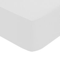 Lençol ajustável branco em algodão percal 160x200cm