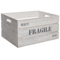 Caixa De Madeira Fragile 40X30X22Cm