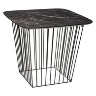 Mesa De Apoio Preta Em Metal 52X60X60cm