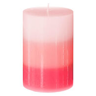 Vela perfumada tricolor rosa b&aacute;sica