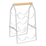 Garrafeira dobr&aacute;vel para 6 garrafas branco