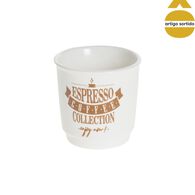 Copo de caf&eacute; HOT DRINK em cer&acirc;mica 9cl