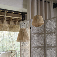 Suspens&atilde;o Cone Em Corda Sisal Etnic