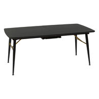 Mesa de jantar extens&iacute;vel AUBREY preta