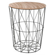 Mesa de apoio com arruma&ccedil;&atilde;o KUMI bege