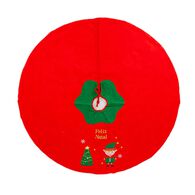 Tapete para arvore de natal em feltro com duende