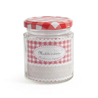 Frasco de vidro com tampa decorada 250ml