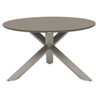 Mesa ORYON redonda caf&eacute; alum&iacute;nio