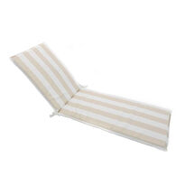 Coxim para espregui&ccedil;adeira riscas branco e bege