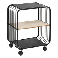 Estante com 2 níveis em mdf preto