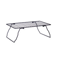 Estante dobr&aacute;vel preto em metal