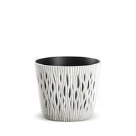 Vaso SANDY round branco eco wood 26cm