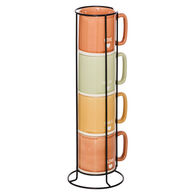 Conjunto de 4 canecas com suporte RELAX 34cl
