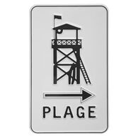 Placa decorativa SOUTH BAY branca 20x12cm