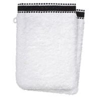 Conjunto de 2 luvas de banho JOIA branco,  Conjunto de 2 luvas de banho JOIA branco