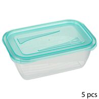 Conjunto de 5 caixas com tampa azul 0,5l