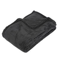 Manta microfibra cinza escuro 125x150cm